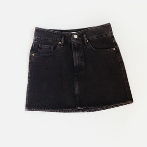 Zara Black Denim Miniskirt